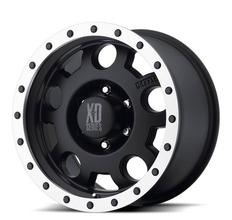 KMC XD ENDURO 18x9 Matte Black Machined Lip